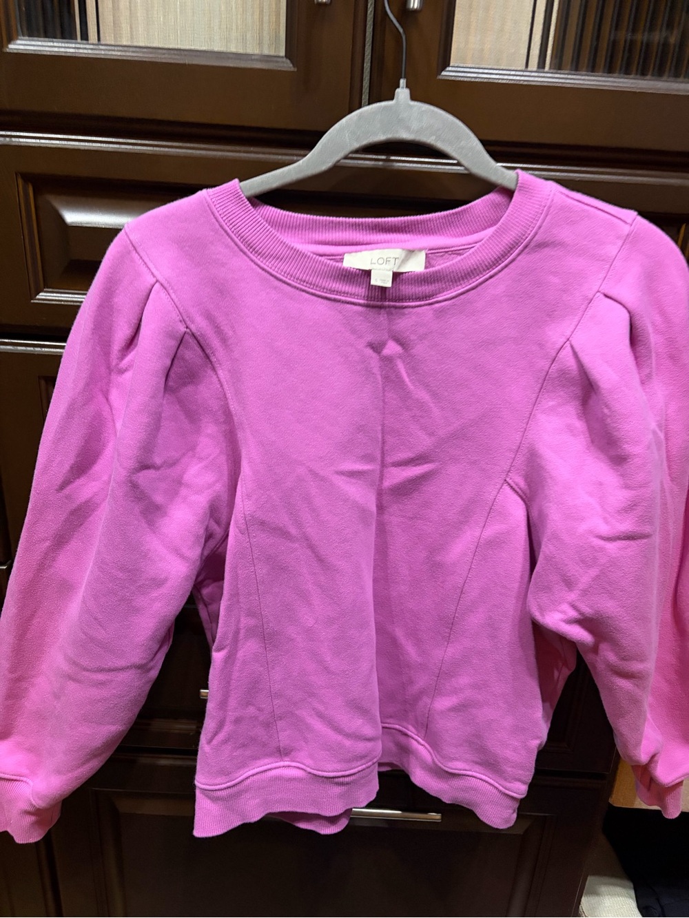 LOFT Girls' Bright Pink Crewneck Sweatshirt